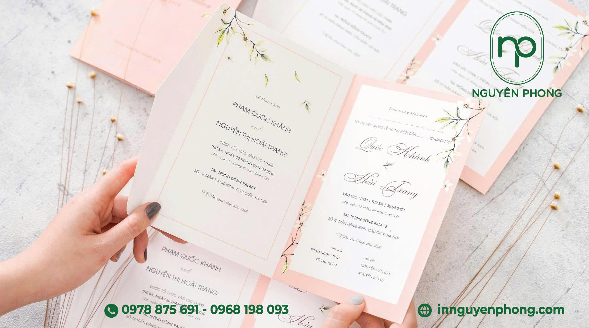 Lựa chọn kích thước thiệp mời phù hợp